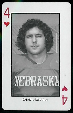 Chad Leonardi 1974 Nebraska Playing Cards football card