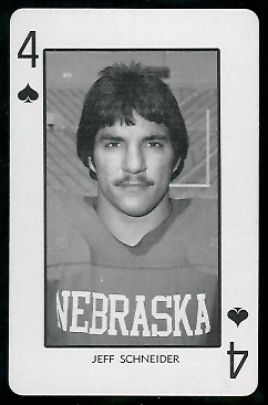 Jeff Schneider 1974 Nebraska Playing Cards football card