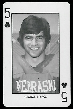 George Kyros 1974 Nebraska Playing Cards football card