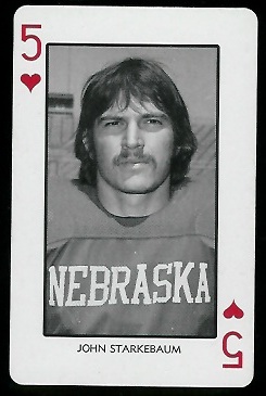 John Starkebaum 1974 Nebraska Playing Cards football card