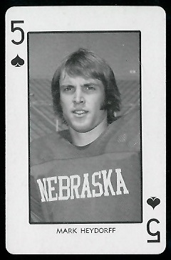 Mark Heydorff 1974 Nebraska Playing Cards football card