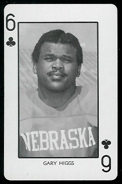 Gary Higgs 1974 Nebraska Playing Cards football card