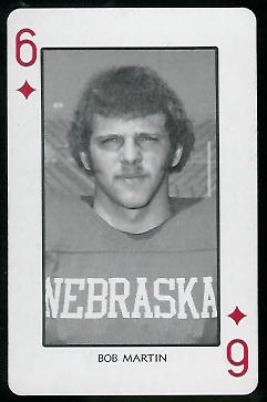 Bob Martin 1974 Nebraska Playing Cards football card