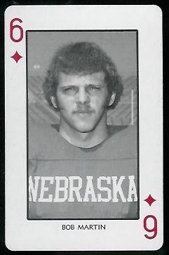 Bob Martin 1974 Nebraska Playing Cards football card Bob Martin 1974 Nebraska Playing Cards football card