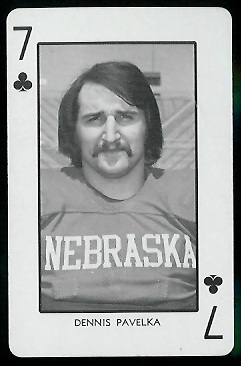 Dennis Pavelka 1974 Nebraska Playing Cards football card