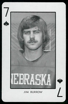 Jim Burrow 1974 Nebraska Playing Cards football card