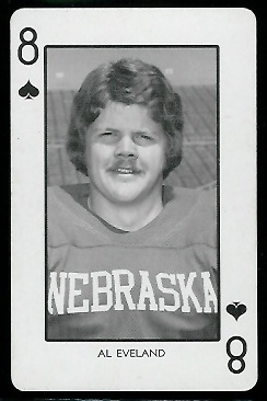 Al Eveland 1974 Nebraska Playing Cards football card