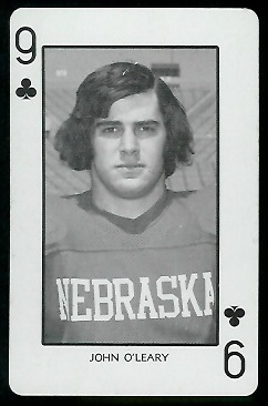 John O'Leary 1974 Nebraska Playing Cards football card