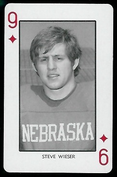 Steve Wieser 1974 Nebraska Playing Cards football card