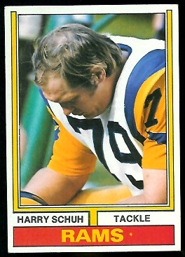 Harry Schuh 1974 Parker Brothers football card