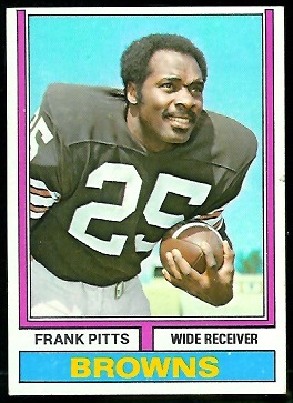 Frank Pitts 1974 Parker Brothers football card