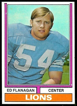 Ed Flanagan 1974 Parker Brothers football card