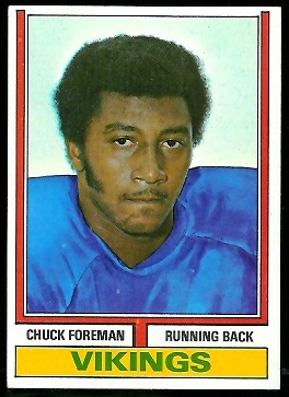 Chuck Foreman 1974 Parker Brothers football card