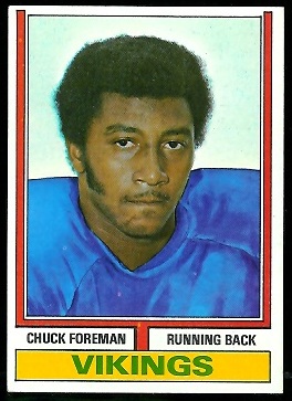 Chuck Foreman 1974 Parker Brothers football card Chuck Foreman 1974 Parker Brothers football card