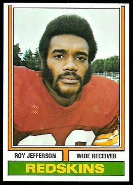 Roy Jefferson 1974 Parker Brothers football card