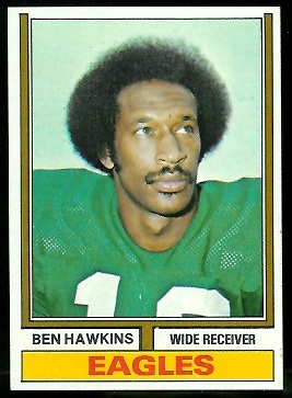 Ben Hawkins 1974 Parker Brothers football card