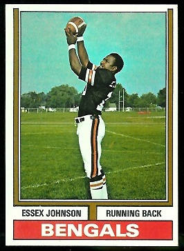 Essex Johnson 1974 Parker Brothers football card