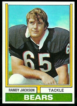 Randy Jackson 1974 Parker Brothers football card