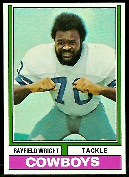 Rayfield Wright 1974 Parker Brothers football card