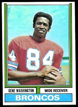 Gene Washington 1974 Parker Brothers football card