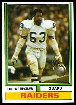 Gene Upshaw 1974 Parker Brothers football card