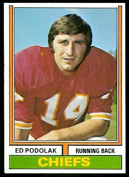 Ed Podolak 1974 Parker Brothers football card Ed Podolak 1974 Parker Brothers football card