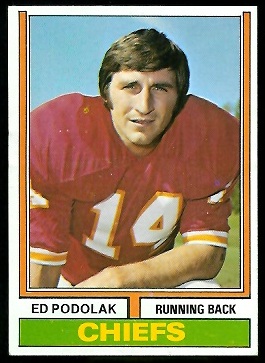 Ed Podolak 1974 Parker Brothers football card