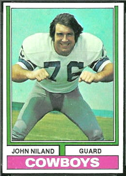 John Niland 1974 Parker Brothers football card