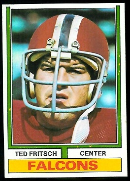 Ted Fritsch Jr. 1974 Parker Brothers football card