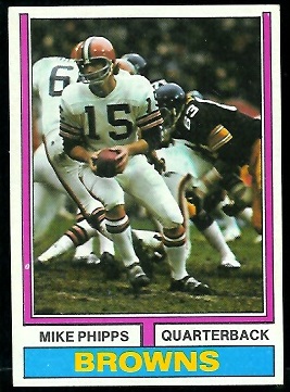 Mike Phipps 1974 Parker Brothers football card Mike Phipps 1974 Parker Brothers football card