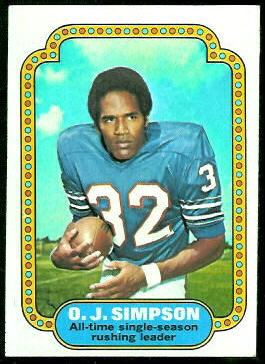 O.J. Simpson 1974 Topps football card