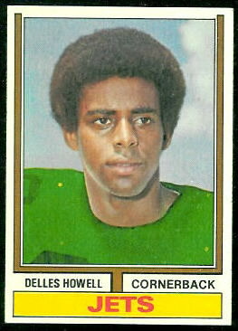 Delles Howell 1974 Topps football card