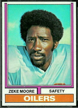 Zeke Moore 1974 Topps football card