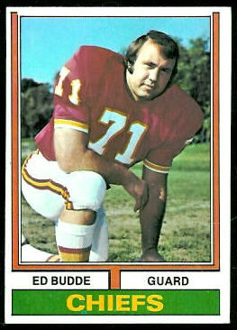 Ed Budde 1974 Topps football card