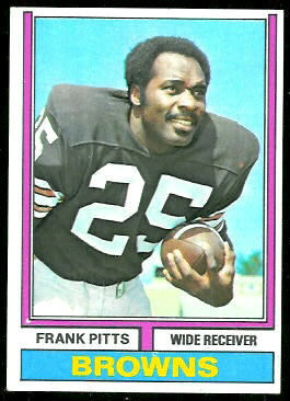 Frank Pitts 1974 Topps football card