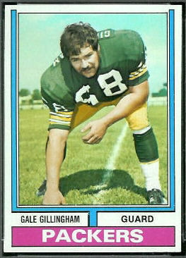 Gale Gillingham 1974 Topps football card