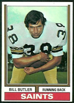 Bill Butler 1974 Topps football card