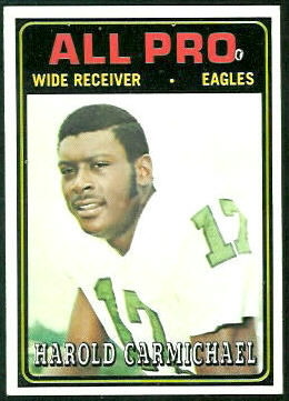Harold Carmichael All-Pro 1974 Topps football card Harold Carmichael All-Pro 1974 Topps football card