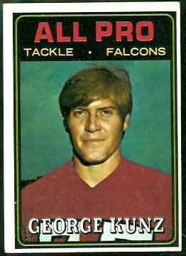 George Kunz All-Pro 1974 Topps football card