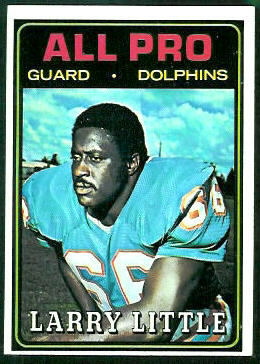 Larry Little All-Pro 1974 Topps football card