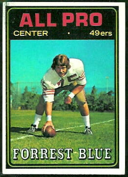 Forrest Blue All-Pro 1974 Topps football card