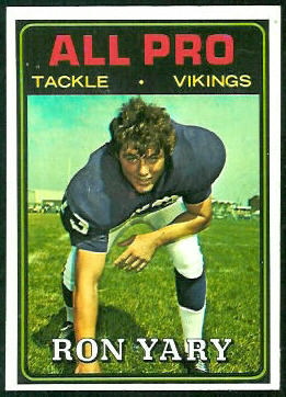 Ron Yary All-Pro 1974 Topps football card Ron Yary All-Pro 1974 Topps football card