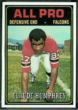 Claude Humphrey All-Pro 1974 Topps football card