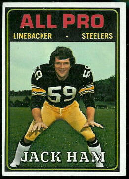 Jack Ham All-Pro 1974 Topps football card Jack Ham All-Pro 1974 Topps football card