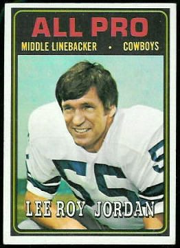 Lee Roy Jordan All-Pro 1974 Topps football card