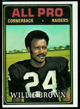 Willie Brown All-Pro 1974 Topps football card