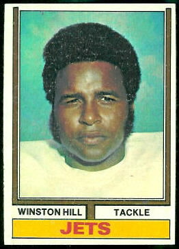 Winston Hill 1974 Topps football card