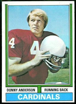 Donny Anderson 1974 Topps football card Donny Anderson 1974 Topps football card