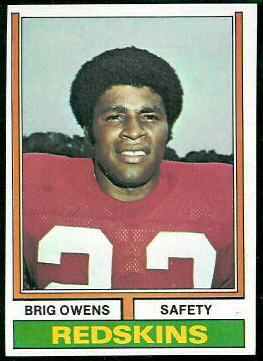 Brig Owens 1974 Topps football card Brig Owens 1974 Topps football card