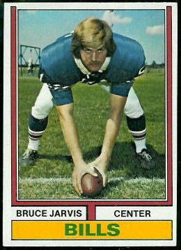 Bruce Jarvis 1974 Topps football card